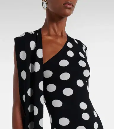 David Koma Polka-dot scarf-detail gown | Thumbnail 4