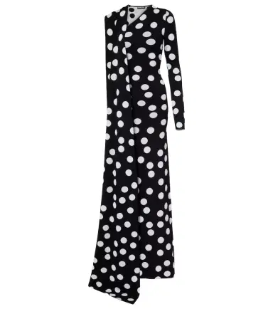 David Koma Polka-dot scarf-detail gown | Thumbnail 1