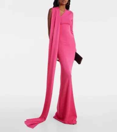 David Koma Scarf-detail jersey gown | Thumbnail 3