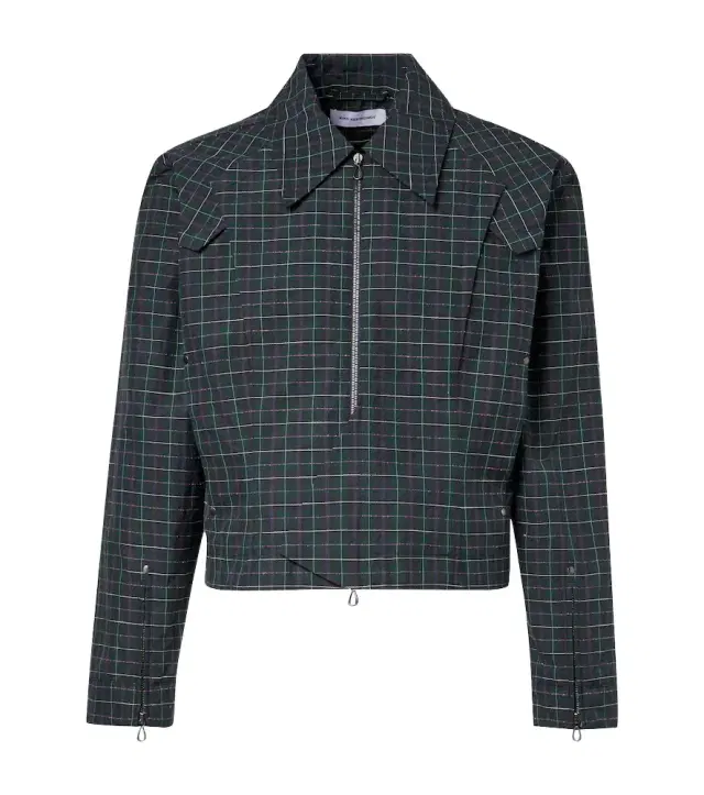 Kiko Kostadinov Kraner checked cotton-blend jacket