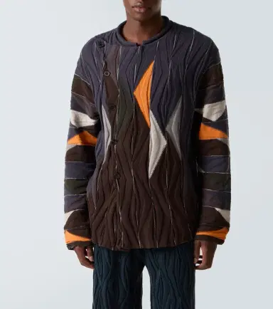 Kiko Kostadinov Raday asymmetric cotton cardigan | Thumbnail 4