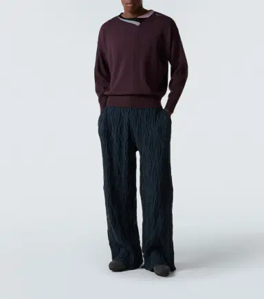 Kiko Kostadinov Raday knitted cotton wide-leg pants | Thumbnail 3