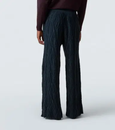 Kiko Kostadinov Raday knitted cotton wide-leg pants | Thumbnail 4