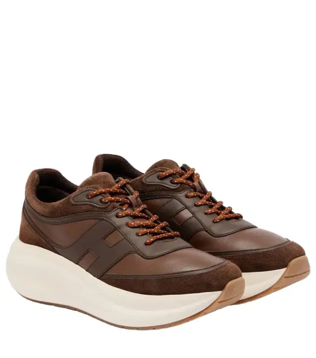 Hogan H696 leather platform sneakers