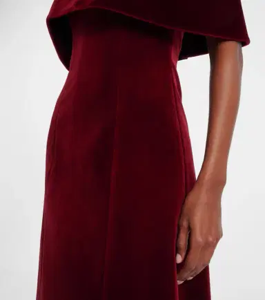 Emilia Wickstead Carita off-shoulder cotton velvet midi dress | Thumbnail 2 Emilia Wickstead Carita off-shoulder cotton velvet midi dress | Thumbnail 2
