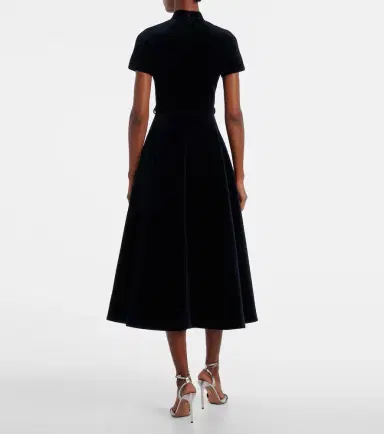Emilia Wickstead Camilla cotton velvet midi dress | Thumbnail 5