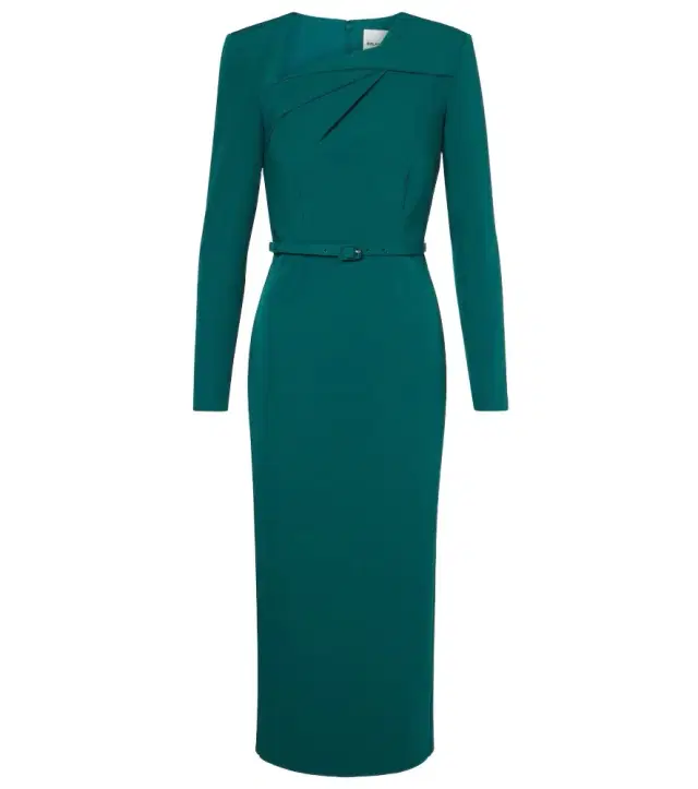 Roland Mouret Belted crêpe midi dress