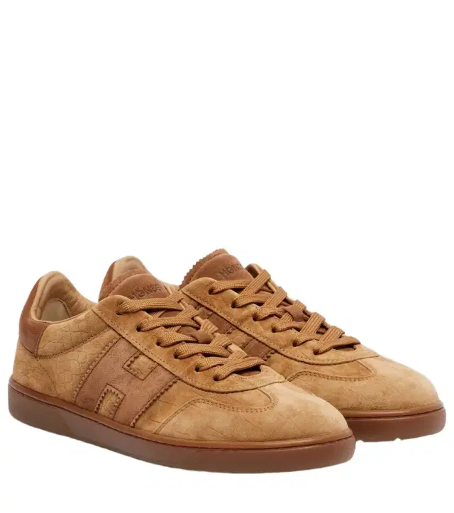 Hogan Cool croc-effect suede sneakers