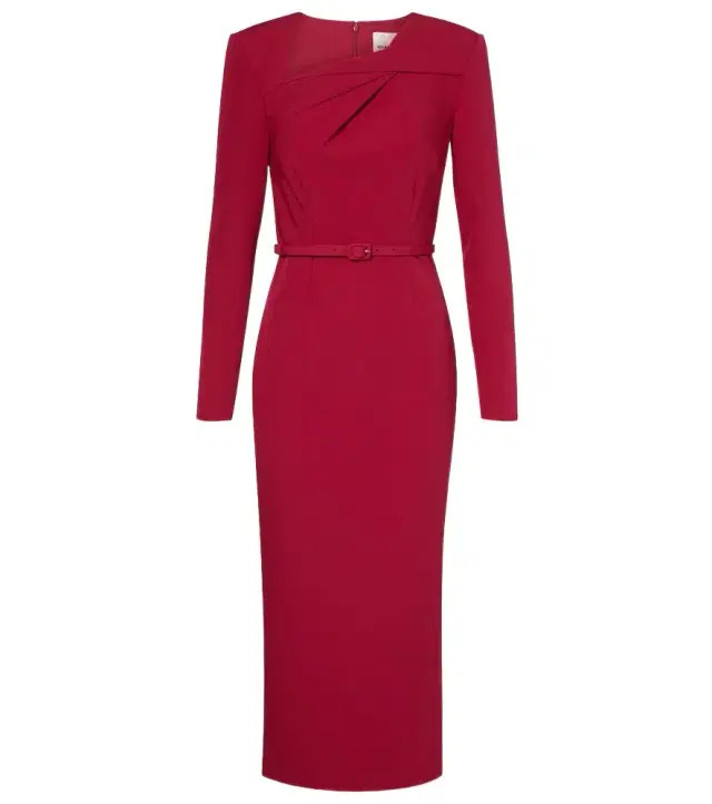 Roland Mouret Belted crêpe midi dress