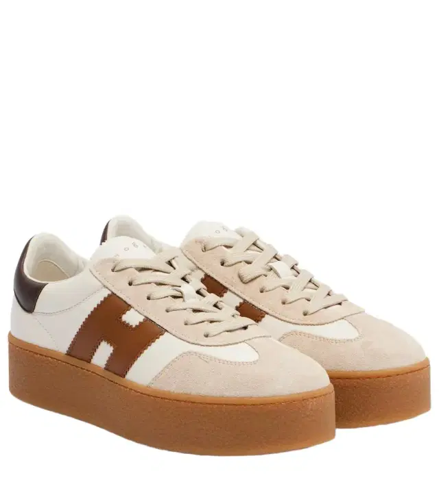 Hogan H681 leather and suede platform sneakers