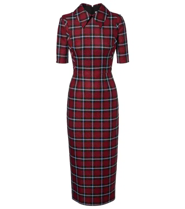 Emilia Wickstead Valletta plaid wool-blend midi dress
