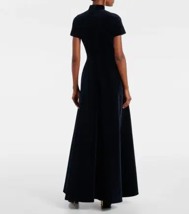 Emilia Wickstead Malinda cotton velvet gown | Thumbnail 5