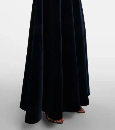 Emilia Wickstead Malinda cotton velvet gown | Thumbnail 6