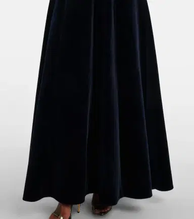 Emilia Wickstead Malinda cotton velvet gown | Thumbnail 7