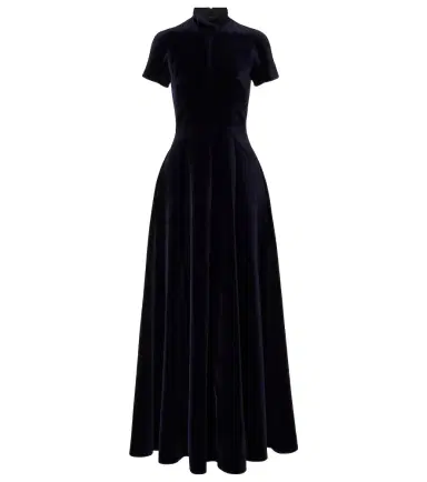 Emilia Wickstead Malinda cotton velvet gown | Thumbnail 1