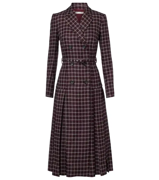 Chaney houndstooth wool-blend midi dress