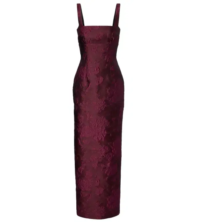 Micheline floral cloqué gown