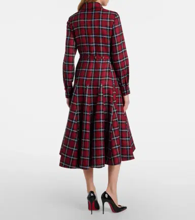 Emilia Wickstead Marione belted tartan wool-blend midi dress | Thumbnail 3 Emilia Wickstead Marione belted tartan wool-blend midi dress | Thumbnail 3