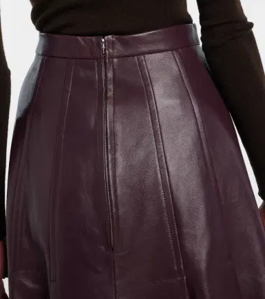Emilia Wickstead Kensie high-rise leather midi skirt | Thumbnail 2