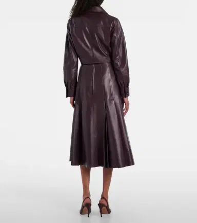 Emilia Wickstead Kensie high-rise leather midi skirt | Thumbnail 3