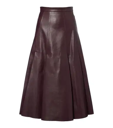Emilia Wickstead Kensie high-rise leather midi skirt | Thumbnail 1