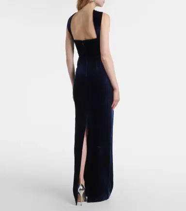 Roland Mouret Scarf-detail velvet corset gown | Thumbnail 4 Roland Mouret Scarf-detail velvet corset gown | Thumbnail 4