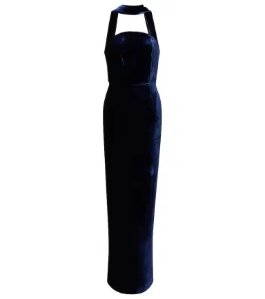 Roland Mouret Scarf-detail velvet corset gown | Thumbnail 1 Roland Mouret Scarf-detail velvet corset gown | Thumbnail 1