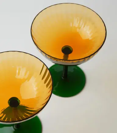 La DoubleJ Set of 2 Murano glass champagne coupes | Thumbnail 3