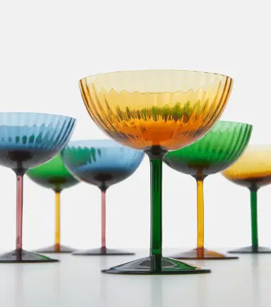 La DoubleJ Set of 2 Murano glass champagne coupes | Thumbnail 4