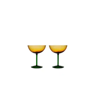 La DoubleJ Set of 2 Murano glass champagne coupes | Thumbnail 1