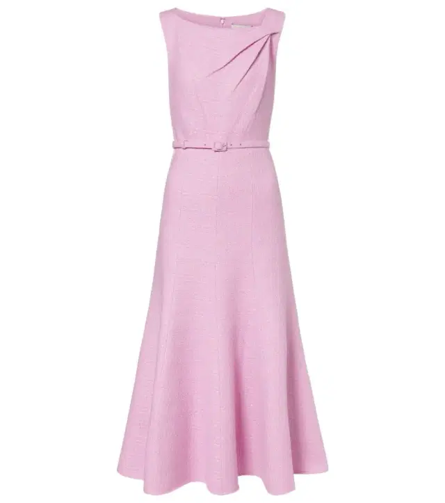 Roland Mouret Asymmetric belted bouclé midi dress