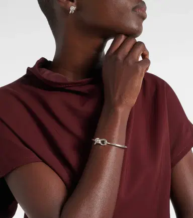Bottega Veneta Knot sterling silver bracelet | Thumbnail 2