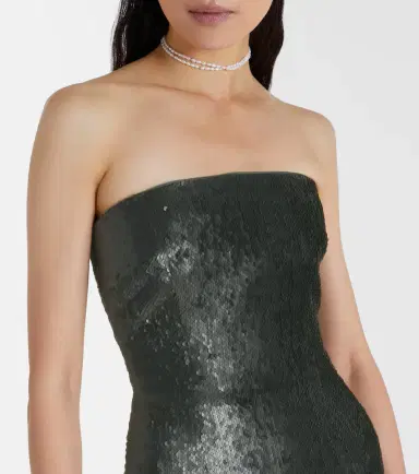 Emilia Wickstead Laelia sequined bustier gown | Thumbnail 2