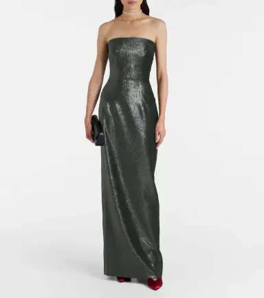 Emilia Wickstead Laelia sequined bustier gown | Thumbnail 3