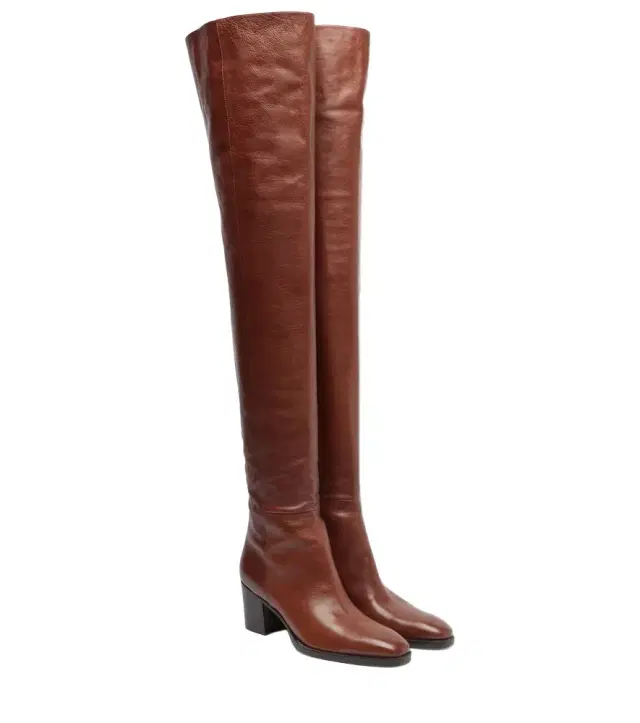 Saint Laurent Odeon leather over-the-knee boots