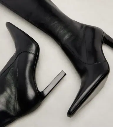 Saint Laurent Francoise 95 leather knee-high boots | Thumbnail 2 Saint Laurent Francoise 95 leather knee-high boots | Thumbnail 2