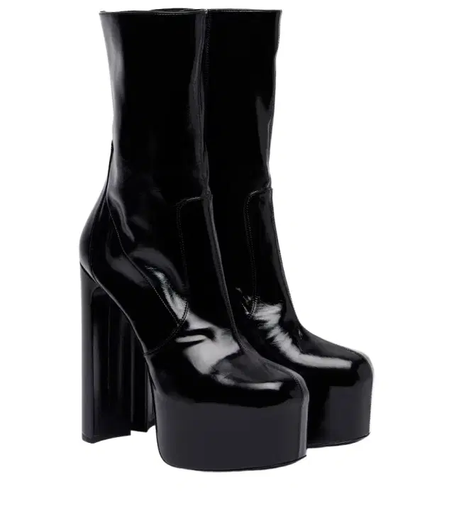 Billy 95 leather platform mid-calf boots