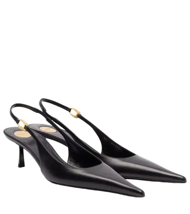 Saint Laurent Vendome 50 leather slingback pump