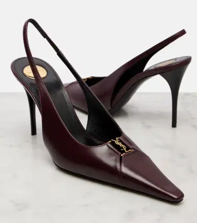 Saint Laurent Babylone Breteuil leather slingback pumps | Thumbnail 4 Saint Laurent Babylone Breteuil leather slingback pumps | Thumbnail 4