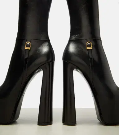 Saint Laurent Nico leather platform knee-high boots | Thumbnail 2 Saint Laurent Nico leather platform knee-high boots | Thumbnail 2