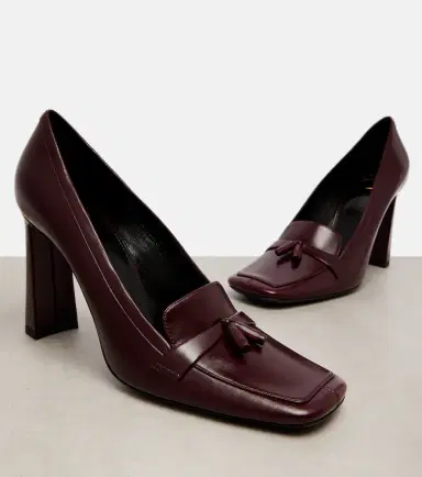 Saint Laurent Chloé 90 leather loafer pumps | Thumbnail 4 Saint Laurent Chloé 90 leather loafer pumps | Thumbnail 4