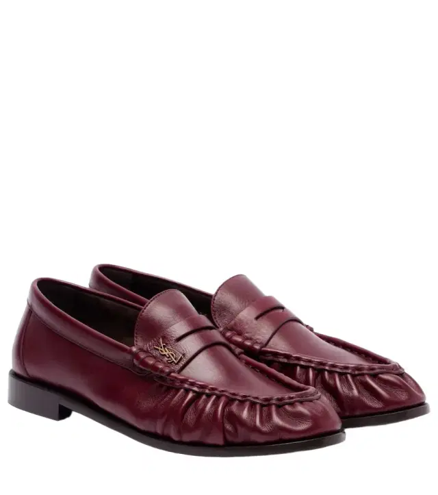 Saint Laurent Le Loafer Cassandre leather penny loafers