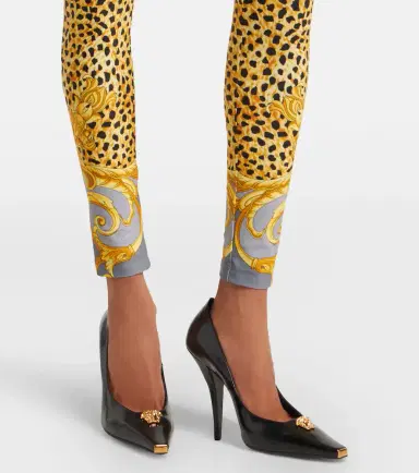 Versace Printed jersey leggings | Thumbnail 4