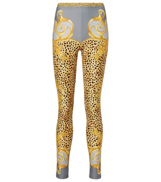 Versace Printed jersey leggings