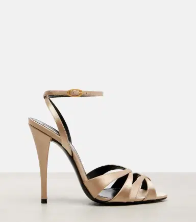 Saint Laurent Chandelle 110 crêpe satin sandals | Thumbnail 2 Saint Laurent Chandelle 110 crêpe satin sandals | Thumbnail 2