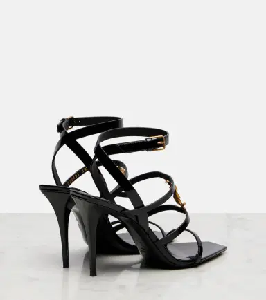 Saint Laurent Cassandra 90 patent leather sandals | Thumbnail 2 Saint Laurent Cassandra 90 patent leather sandals | Thumbnail 2