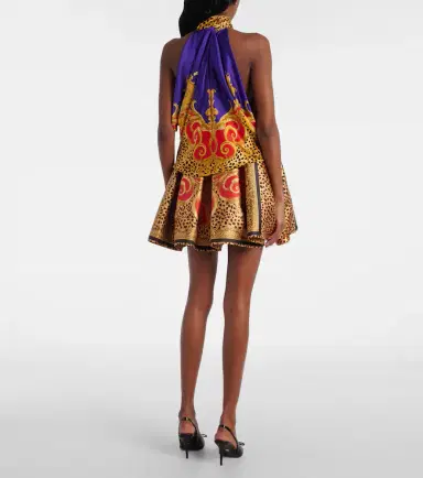 Versace Bow-detail printed silk satin top | Thumbnail 2 Versace Bow-detail printed silk satin top | Thumbnail 2