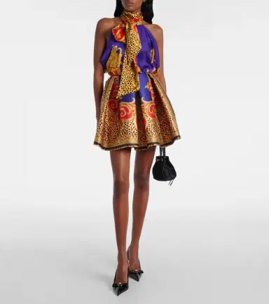 Versace Bow-detail printed silk satin top | Thumbnail 4 Versace Bow-detail printed silk satin top | Thumbnail 4