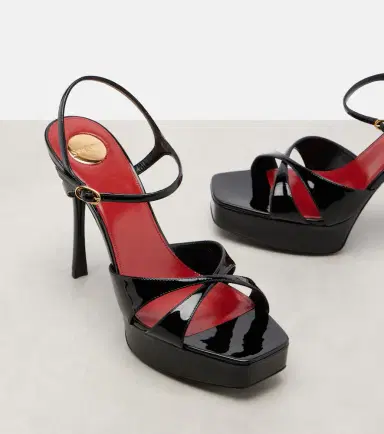 Saint Laurent Debbie 85 patent leather platform sandals | Thumbnail 4 Saint Laurent Debbie 85 patent leather platform sandals | Thumbnail 4