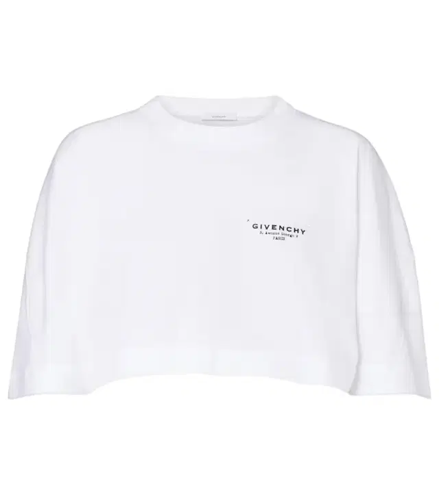 Cropped logo cotton T-shirt